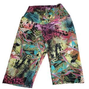 C&M Fitness size S/M compression shorts athletic casual lounge layer 90s color